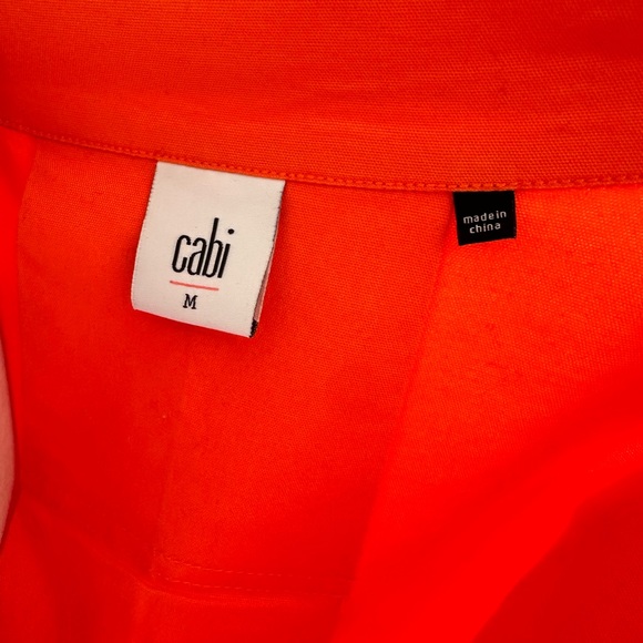 Cabi Orange Tiger Lily Resort Long Sleeve Lightweight Jacket Size M - Picture 6 of 10